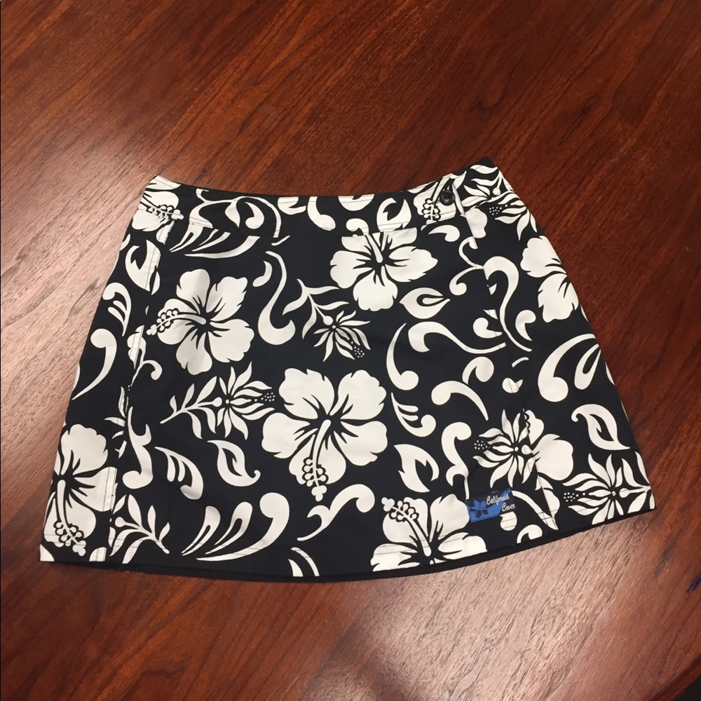 California Cover Reversible Wrap Mini Skirt M